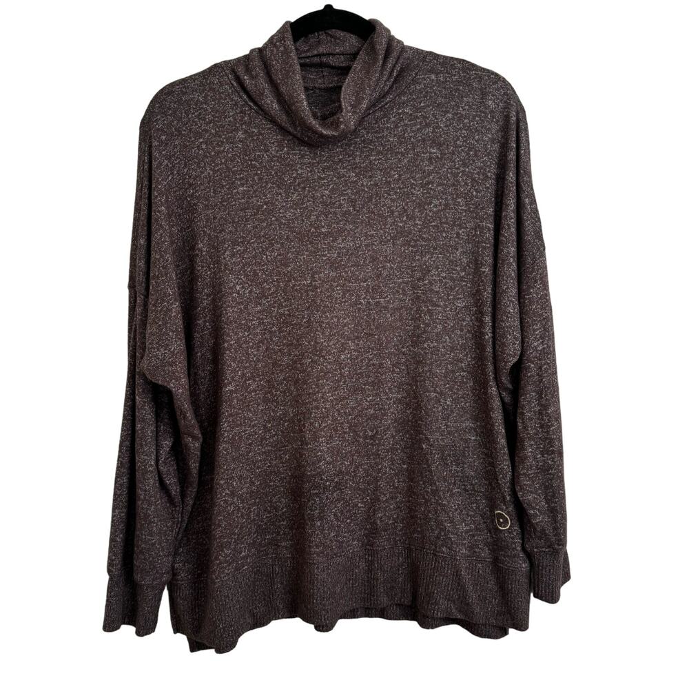 Sunday Citizen Chocolate Brown Cowl Cosset Relaxed Turtleneck Sweater Sz Small